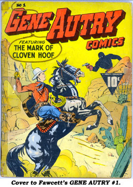 Cover to Fawcett's GENE AUTRY #1.