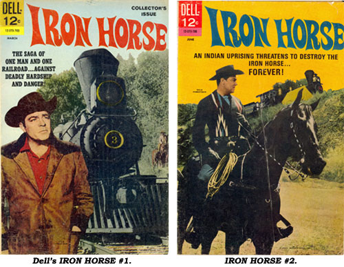 Covers to Dell's IRON HORSE #1 and IRON HORSE #2.