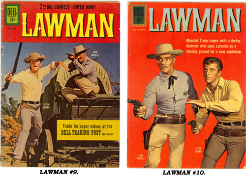 Covers to LAWMAN #9 and #10.