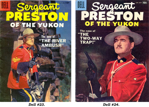 Covers to Sergeant Preston of the Yukon #23 and #24.