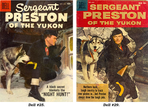 Covers to Sergeant Preston of the Yukon #25 and #29.