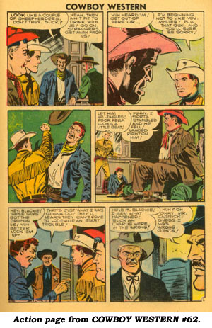 Action page from COWBOY WESTERN #62.