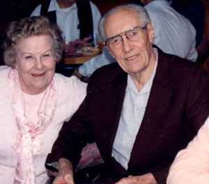 Prolific B-western director R. G. Springsteen and his wife, stuntlady Alice Van (Springsteen) at the Knoxville Western Film Caravan in March 1989.