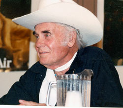 Sunset Carson at the Raleigh, NC, Western Film Fair in July, 1989.