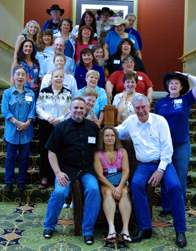 Team Laramie was there to support Dennis Holmes (left) and Robert Fuller (right), stars of “Laramie”.