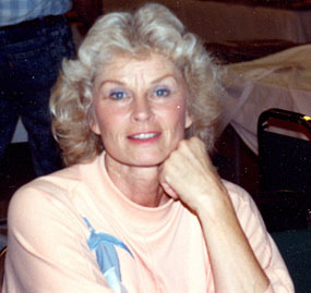 The beautiful Sheena Queen of the Jungle...Irish McCalla at a Beverly Garland Hotel autograph show in North Hollywood, CA.