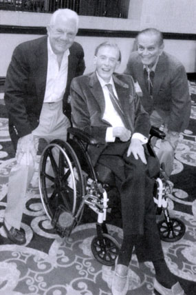 There was a gathering of three former Little Beavers from the “Red Ryder” radio show at The SPERDVAC Old Time Radio Convention in November 2015. (L-R) John Wilder (aka Johnny McGovern) (Little Beaver ‘47-‘50), Frank Bresee (Little Beaver ‘42-‘46) and Tommy Cook (the original Little Beaver in ‘42). Cook also played Little Beaver in the “Red Ryder” Republic serial in 1940.