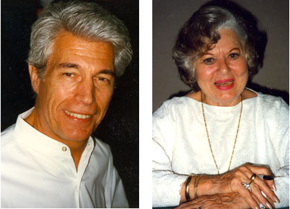 Tony Young and Adrian Booth at the Charlotte, NC, Western Film Fair in 1996.