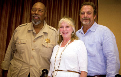 Sharing memories of Fess Parker and “Daniel Boone” were Don Pedro Colley (Gideon), Veronica Cartwright (Jemima Boone) and Darby Hinton (Israel Boone).