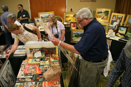 A very busy dealer’s room.