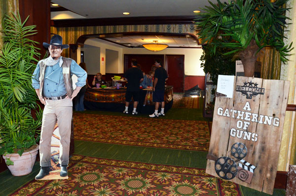 Whew! Finally a quiet moment at the registration desk.