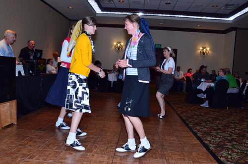 Everyone had fun dancing to ‘50s and ‘60s rock ‘n’ roll played by DJ Alex Ward (left).