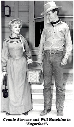 Connie Stevens and Will Hutchins in "Sugarfoot".