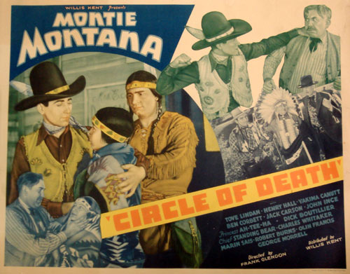 Half sheet movie poster for Montie Montana in "Circle of Death".