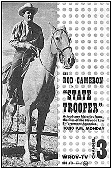 TV GUIDE ad for "State Trooper" on WRCV-TV Channel 3.