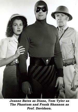 Jeanne Bates as Diana, Tom Tyler as The Phantom and Frank Shannon as Prof. Davidson.