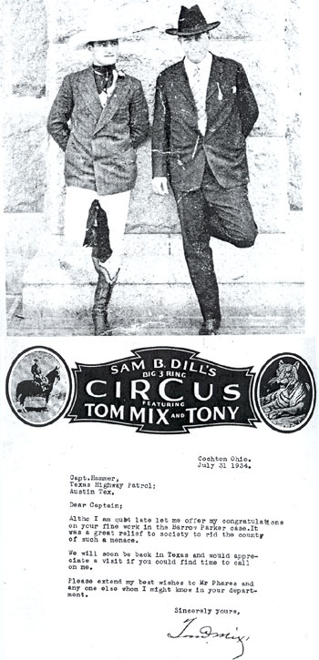 Tom Mix with Frank Hamer.