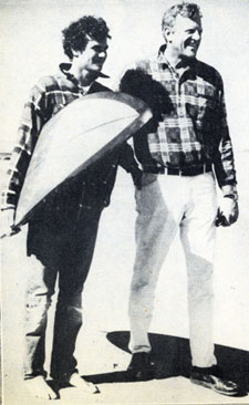 James Arness with son Rolf who is ready for some surfing. 