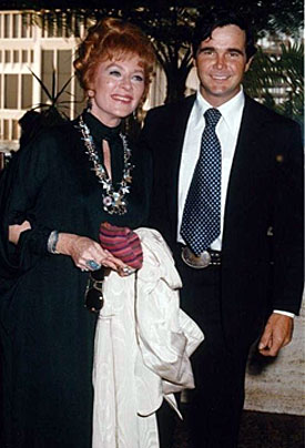 Amanda Blake with “Gunsmoke” co-star Buck Taylor.