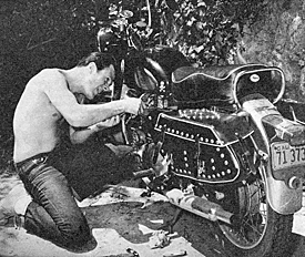 Robert "Trackdown" Culp is a motorcycle enthusiast and makes minor 
repairs himself. 