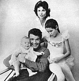 James "Maverick" Garner and wife Lois with 10 year old Kimberly, Lois' daughter by a previous marriage, and little Greta Scott Garner who was born January 4, 1958. 