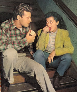 Just dating in 1947, Guy Madison and Gail Russell were married from August ‘49 until October ‘54.