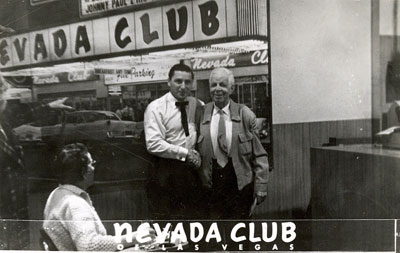 Hoot Gibson in his later years at the Nevada Club in Las Vegas, NV.