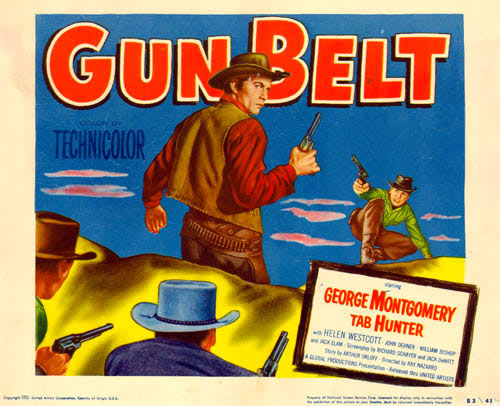 Title card for "Gun Belt" starring George Montgomery.