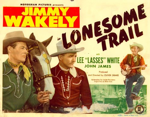 Title card for Jimmy Wakely's "Lonesome Trail".